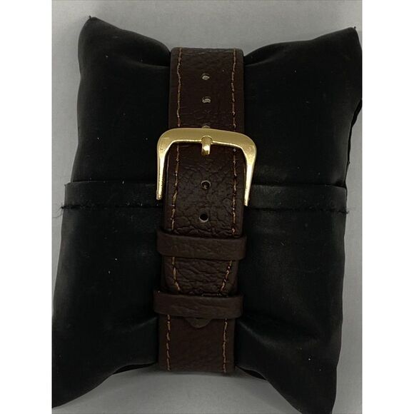 Fossil Decker ES3352 Women's Brown Leather Analog Gold Dial Quartz Watch RK411 - Picture 6 of 12